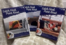 Lot Of 3 Leisure Art, Latch Hook Point Nove&rsquo; Kits- New -