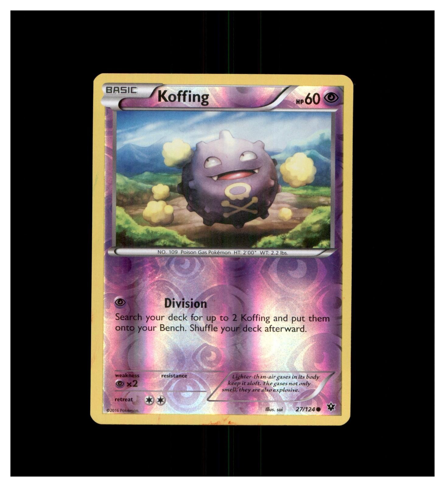 Koffing 27/124 Common Fates Collide Pokemon Reverse Holo Lightly Played