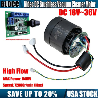 #ad #ad Nidec DC18V 36V 13F048R011 High Negative pressure Brushless Vacuum Cleaner Motor $29.99