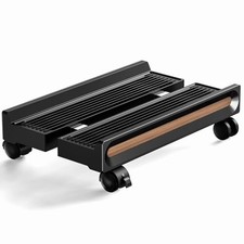 Adjustable Mobile CPU Stand,Ventilated PC stand for floor, Computer Tower