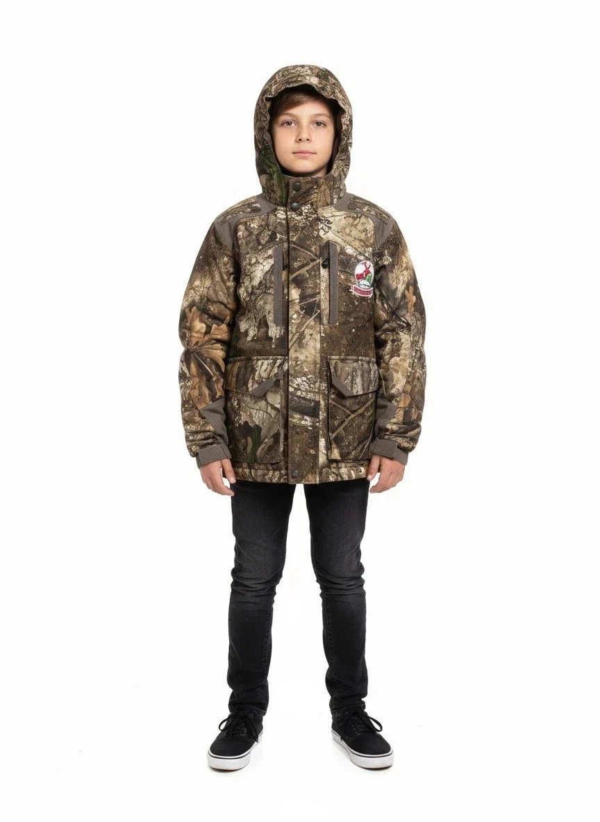 Boys Realtree Youth Hunting Fishing Heavy Padded Waterproof Jacket Hoodie Coat
Opens in a new window