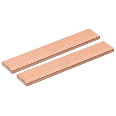 uxcell 2Pcs Copper Flat Bar, 1/4'' 21/4'' T x 1'' W x 6'' L(6x25x152mm),
