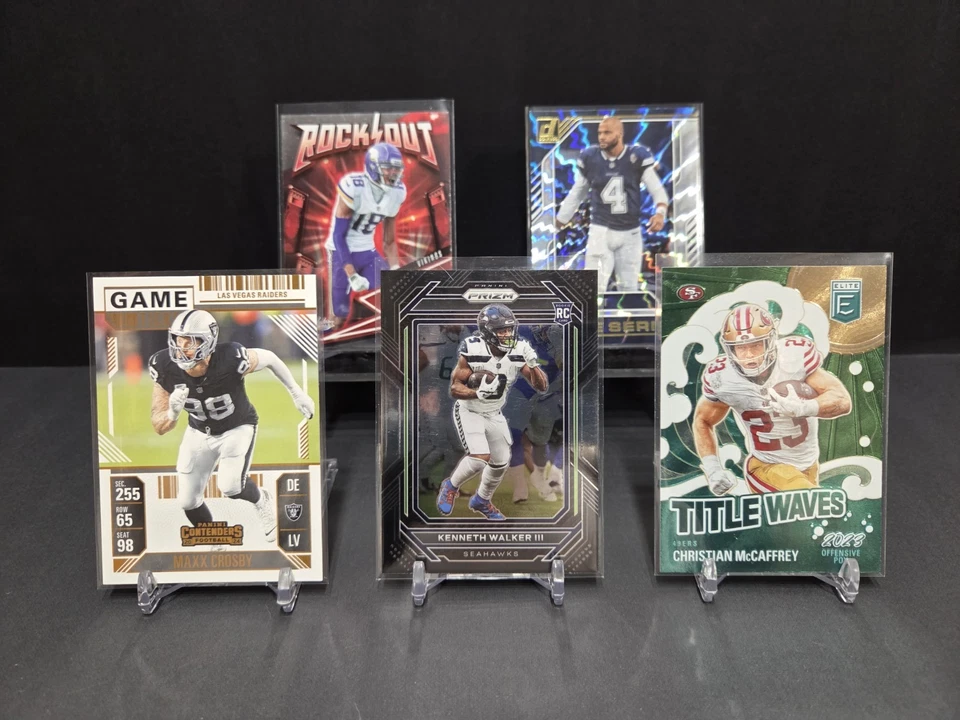 Paquete apilado NFL 2018-2025 - Mejor repaquete de 15 tarjetas 🔥 Prizm, Mosaic, SP, RC LEER Foto 3 de 4