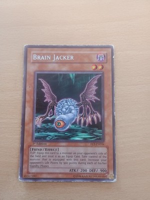 YuGiOh Brain Jacker (V.1) FET-EN034 Rare Englisch Played 1st