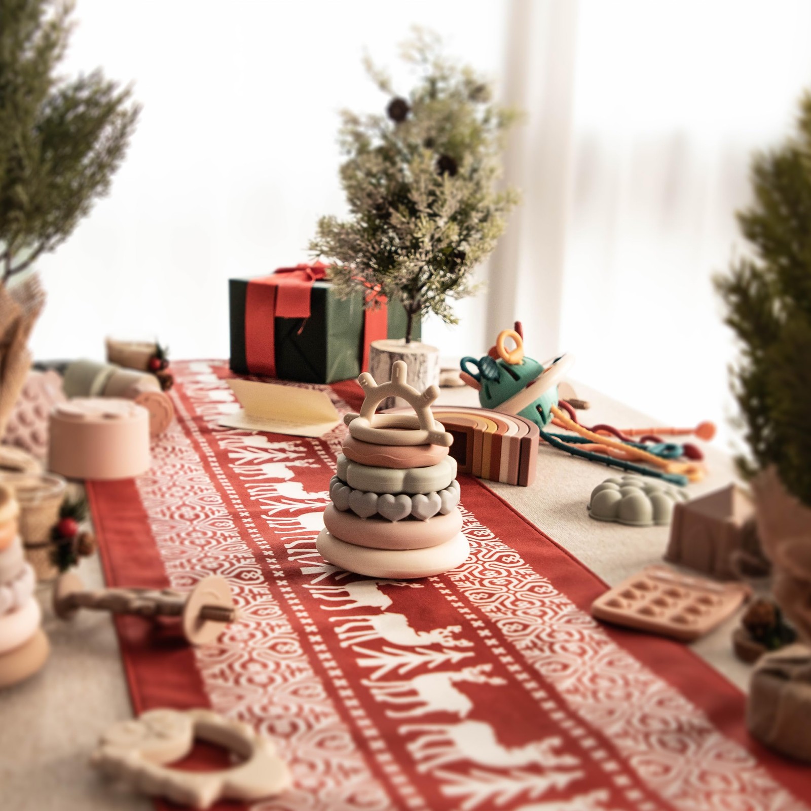 Stacks of Circles Soft Teething Toy | Educational Learning Baby Toy | Stackin...