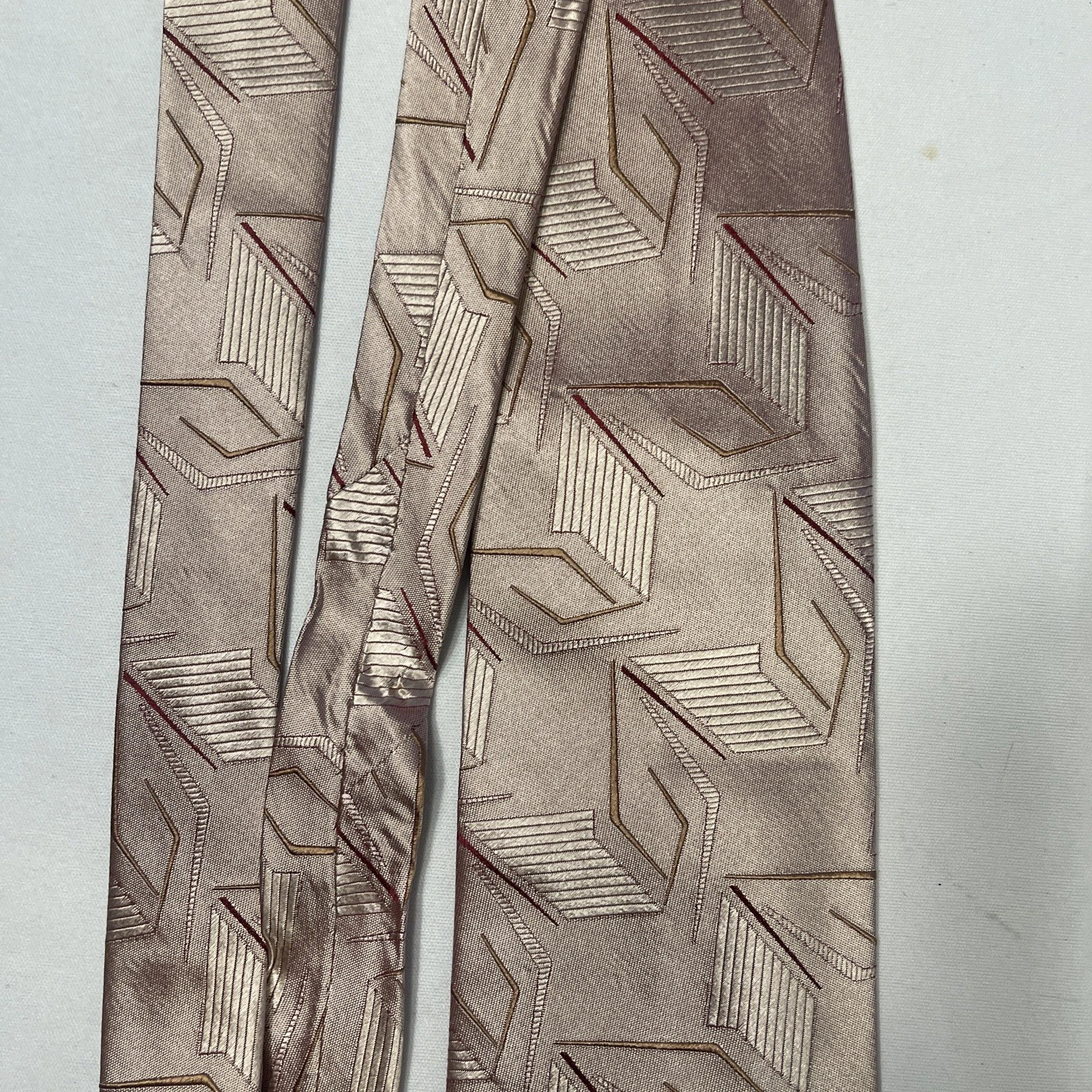 Bolgheri Mens Neck Tie Silk Geometric Italy 100% Silk - product detail image 10