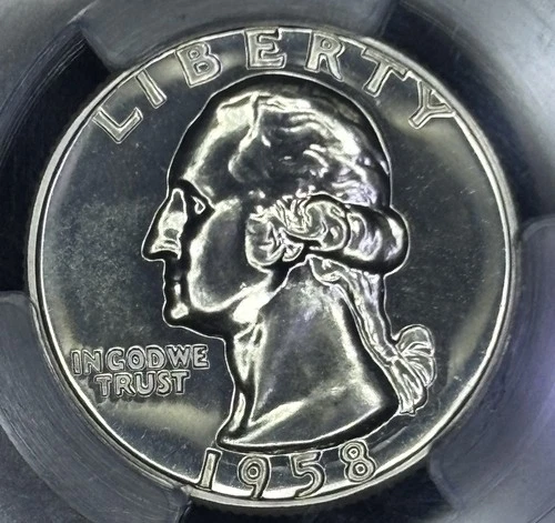 1958 Washington Silver Quarter Graded by PCGS PR66
