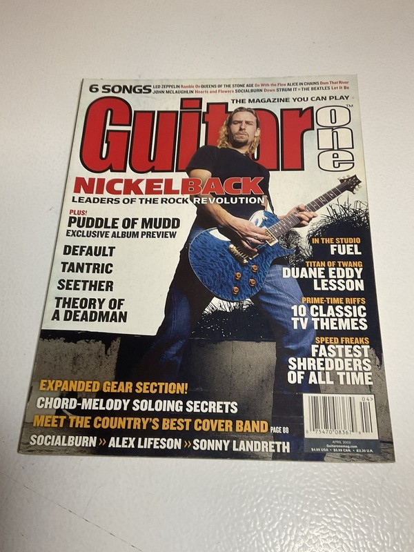 Guitar One Magazine Nickelback Puddle Of Mudd Theory Of A Deadman 2003