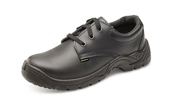 Beeswift Smooth Leather Tie Shoe Black Size 11