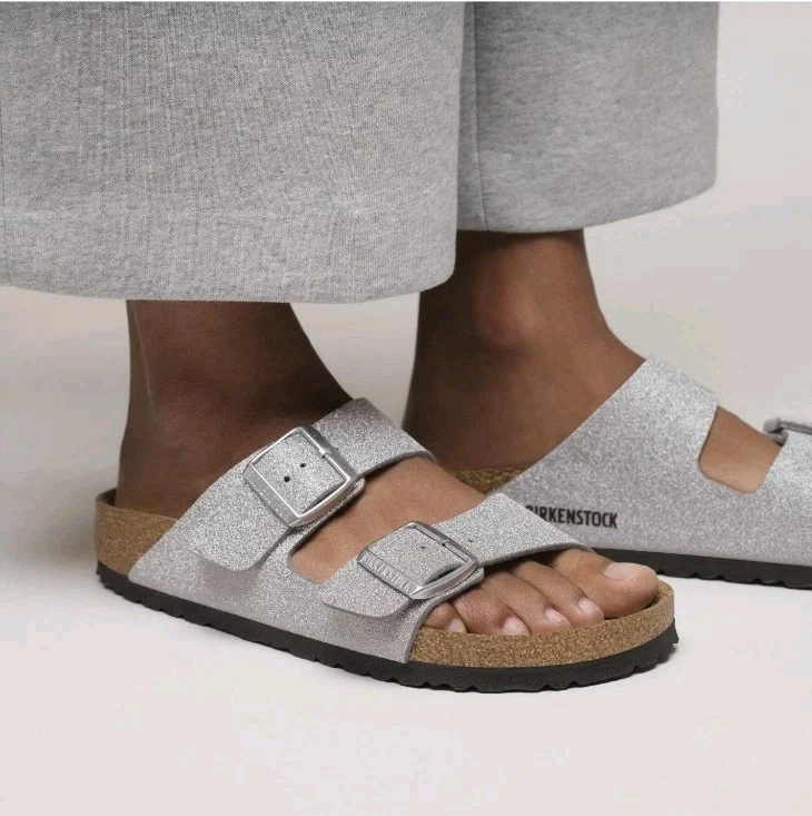 Birkenstock Arizona Silver Sandals for Women for sale | eBay