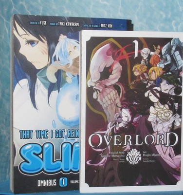 2 Manga Overlord #1 AND That Time I Got Reincarnated as a Slime Omnibus Vol 1