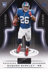 2018 Panini Playbook Football Saquon Barkley 111 RC NY Giants Rookie Card. rookie card picture
