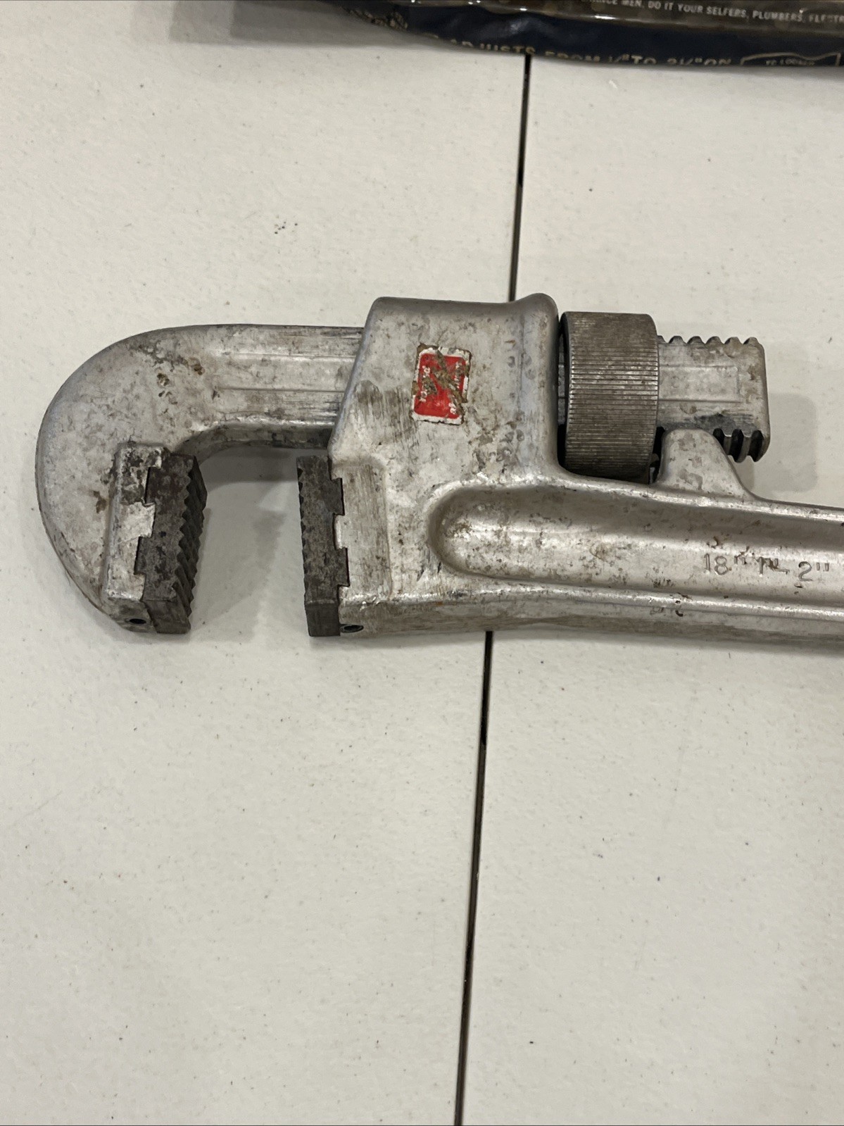 Schick No. 518 18" Aluminum Pipe Wrench Fitters Plumbing Tool Straight Handle A