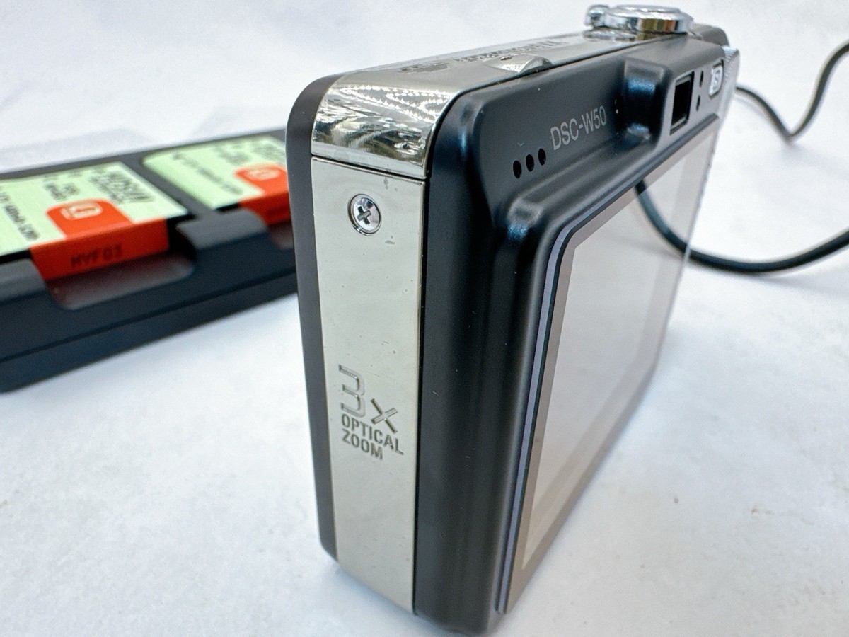 Sony Cyber-shot DSC-W50 6MP Digital Camera Black/Silver Japan Menu