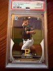 2023 Bowman Draft Paul Skenes Chrome PSA 10 1st Bowman