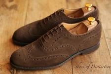 Church's Ainsley Brown Suede Oxford Brogue Shoes Mens UK 8.5 F US 9.5 EU 42.5