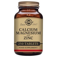 Image of Solgar Calcium Magnesium Plus Zinc Tablets - 250 count (Pack of 1), Brown