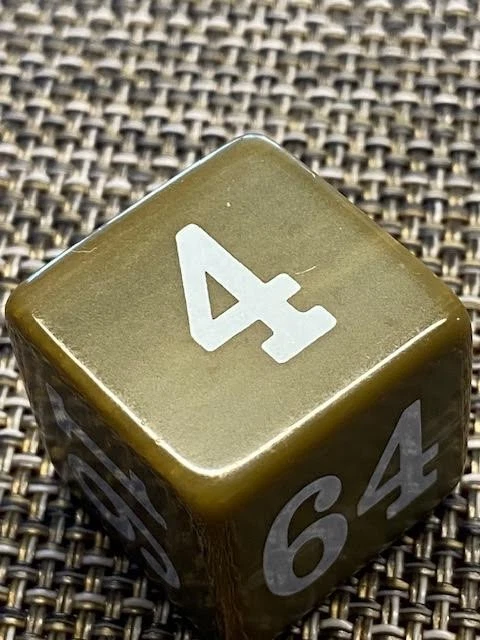 25mm Vintage Backgammon Bakelite Olive Catalin Double Cube Dice Crisloid 70s - Image 2 of 4