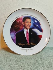  OBAMA Collectable Historic Victory Election Day Plate November 30 2008.