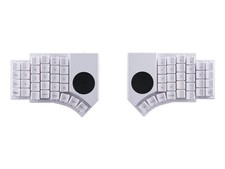 moErgo Go60 Wireless Ergonomic Split Keyboard, White, QWERTY English