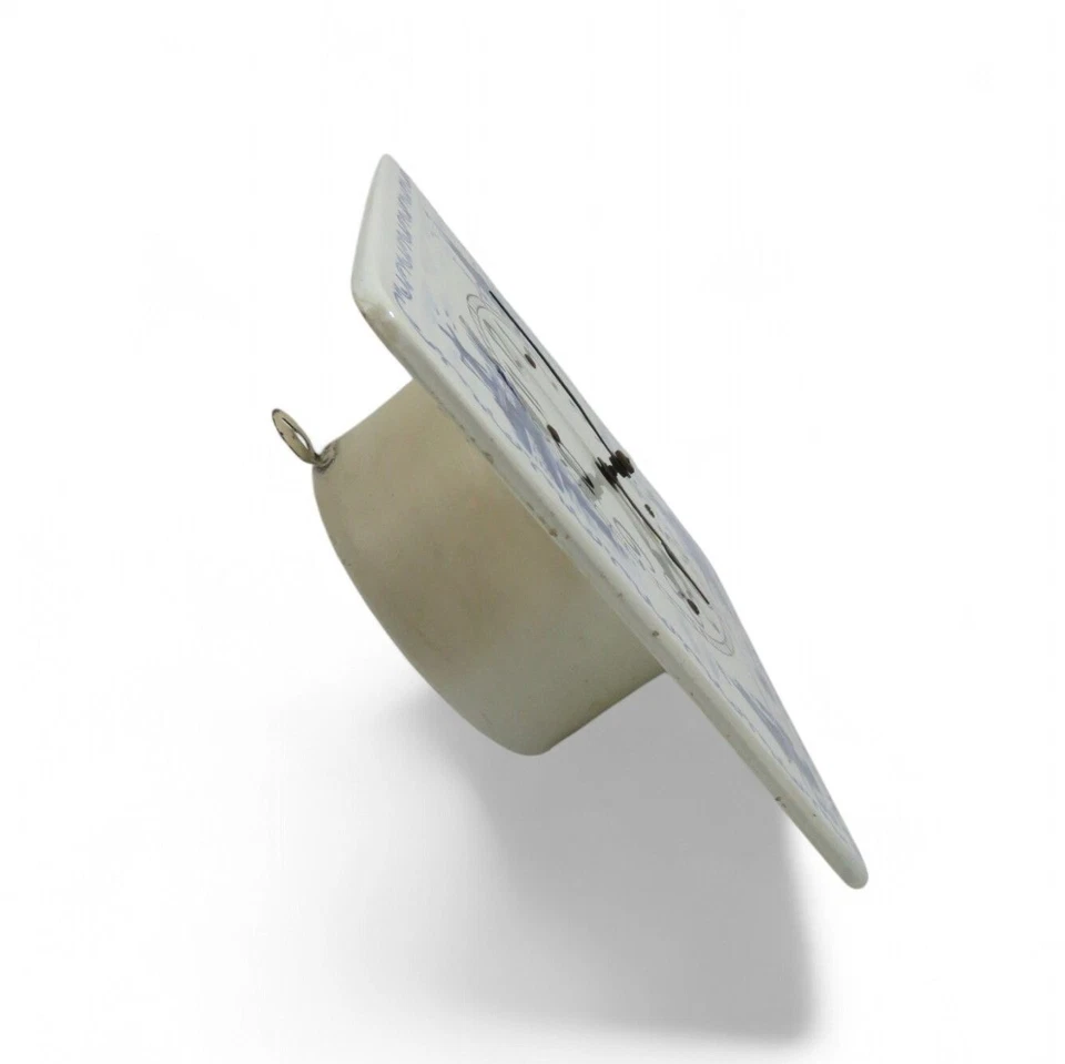 DELFT-STYLE Blue and White Ceramic Wall Clock Windmill Design - has issues - Image 4 of 4