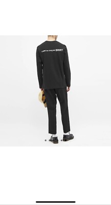 comme des garcons shirt サイズM Comme Des Garcons Shirt Logo Long Sleeve T-Black Size Medium | eBay