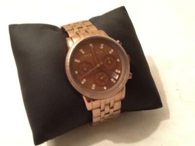 Michael Kors Ritz MK-5547 Chronograph Brown MultiDial, Date Adjust Glitz Watch! Michael Kors Ritz Chocolate Brown Chronograph Ladies Watch  main image 4