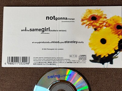 SWING OUT SISTER Notgonnachange / Am I The Same Girl JAPAN 3