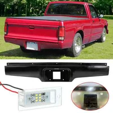 For 1982-1993 S10 S15 Sonoma Pickup Rear Bumper Roll Pan + License Plate Light