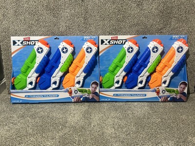 (2) ZURU X-Shot Typhoon Thunder Water Blaster 3-Pack (6 TOTAL) Water Guns Toys