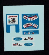 CORGI 163 SANTA POD DRAGSTER GLOWORM TRANSFERS/DECALS