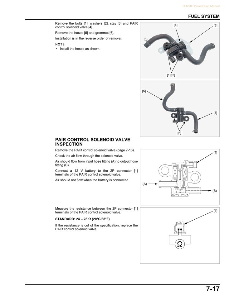 2023on Honda Hornet CB750 CB750A CB 750 Workshop Service Manual