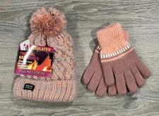 Polar Extreme Women's Insulated Thermal Hat and Gloves - One Size Fits Most