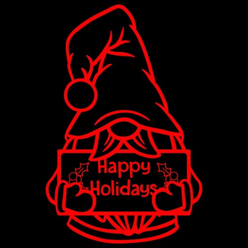 6.8" HAPPY HOLIDAYS GONK v1 Vinyl Decal Sticker Car Window Laptop Gnome Holiday - Picture 26 of 31