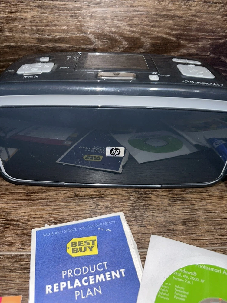 HP PhotoSmart A610 Series Photo Printer Bundle  Manual Paper UNTESTED TURNS ON