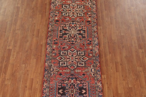 Runner Rug 3x11 ft.Geomentric Heriz Oriental Hand-Knotted Hallway Wool Carpet - 第 9/12 張圖片