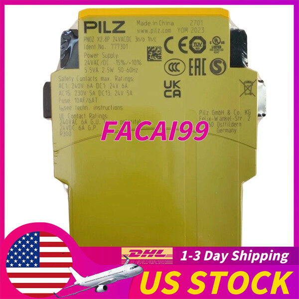 pilz 777301 PNOZ X2.8P 24VACDC 3n/o 1n/c Safety Relay New Sealed Free Shipping