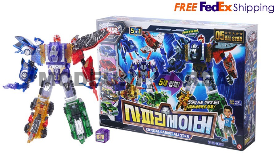 Hello Carbot SAFARI SAVER 5 in 1 Animal Combiner Robot Crystal All