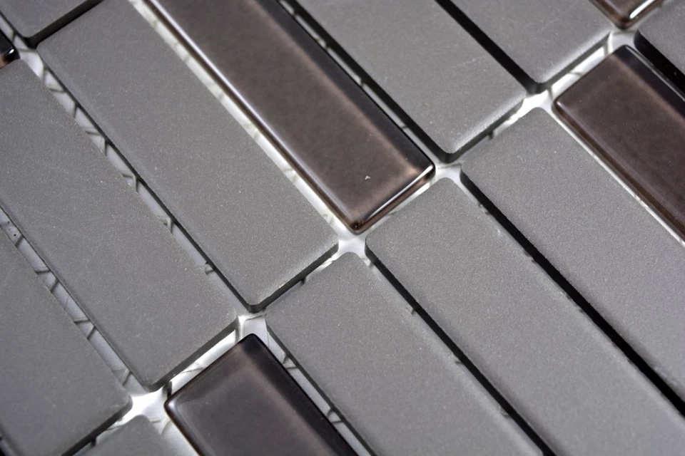 Mosaïque céramique baguettes marron non vitré verre 24-1313-R10_f | 10 plaques - Photo 3/4