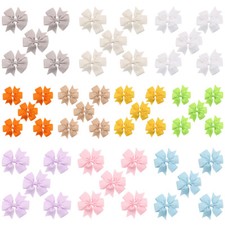 5 PCS Baby Infant Girl Kids Cute Headwear Ribbon Bows Hair Clips Accessories
