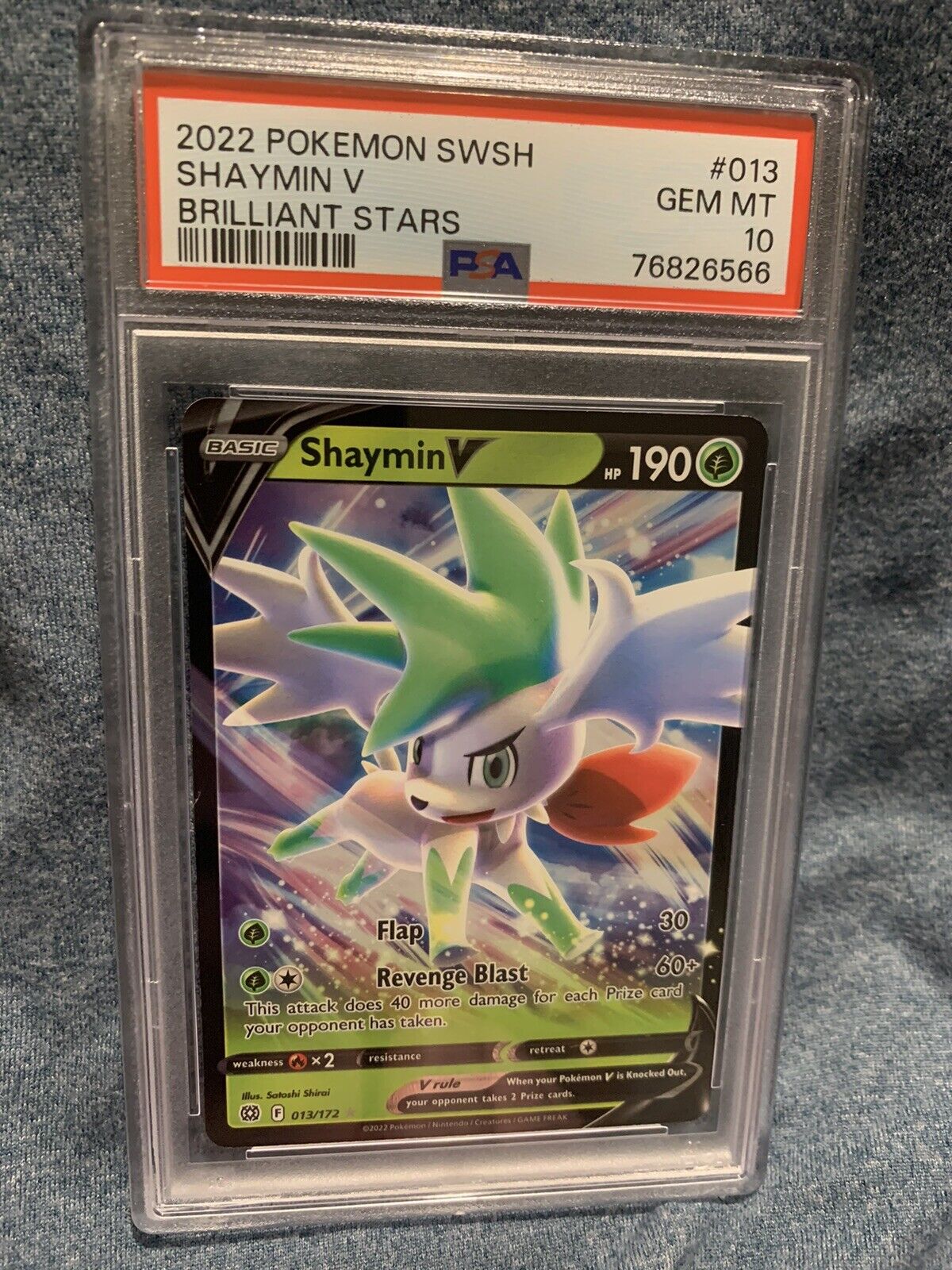 Pokemon Card TCG - Shaymin V 013/172 (Ultra Rare) - Brilliant Stars - NM/M