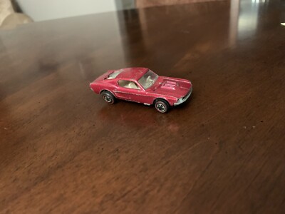 Vintage 1968 Hot Wheels Redline Custom Mustang Rose Pink W/ White