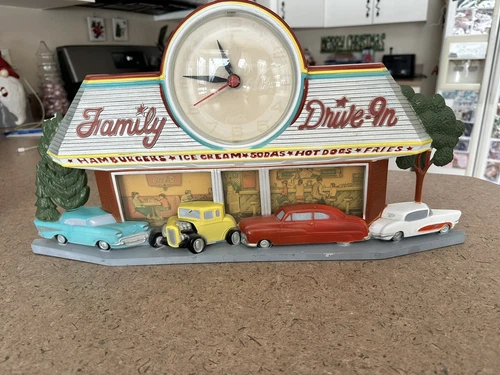 1988 Burwood Products Vintage Coca-Cola Drive-In Diner Clock
