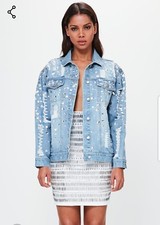 missguided oversized embellished denim jacket. sold out!  Size 10