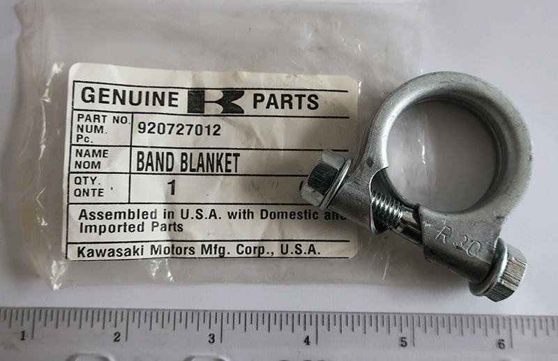 1) MUFFLER BLANKET BAND, KAWASAKI FH381V-FH580V, 920727012