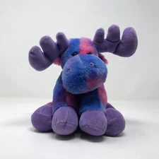 VINTAGE WISHPETS LAURA THE MULTICOLORED MOOSE STUFFED ANIMAL PLUSH CIRCA 2009