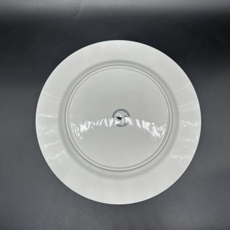 Plato de Cena Anthropologie Cerdo Ardilla Japón Blanco Azul Decoración Granja Retirado Foto 4 de 4