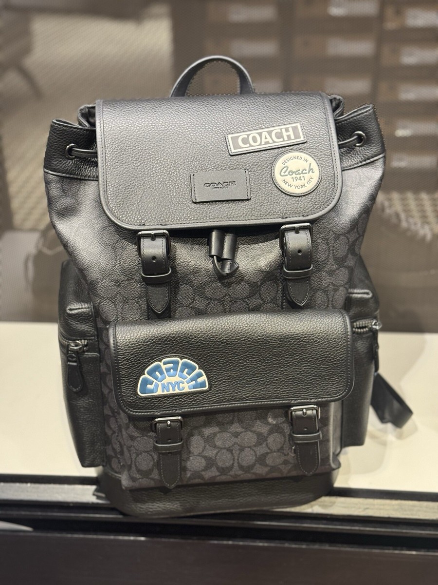 NWT Limited Coach MEN's Sprint Backpack In Signature Canvas With Patches  CY818 | eBay