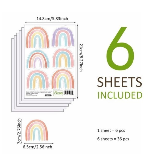 100 Regenbogen-Aufkleber – Bunte Sticker Für Party, Geburtstag & Dekoration