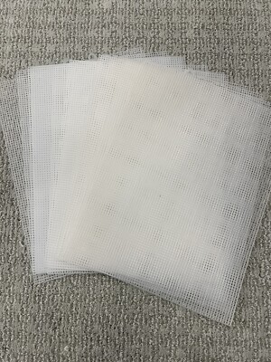 Plastic Canvas Lot Of 11 Clear 11x14 Sheets Plus Remnants